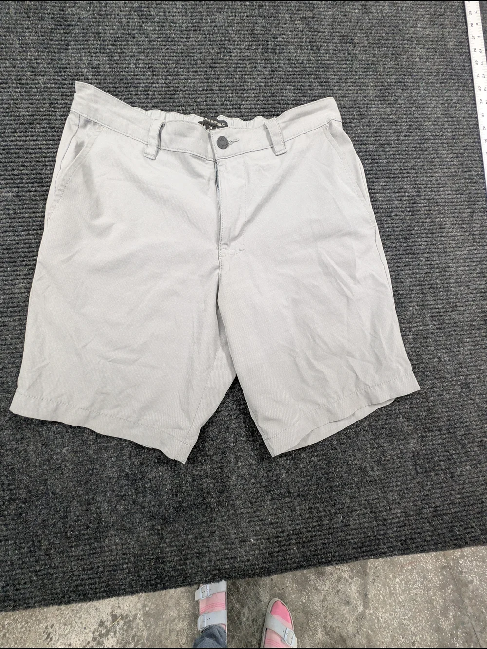 Banana Republic Light Gray Flat Front Chino Shorts